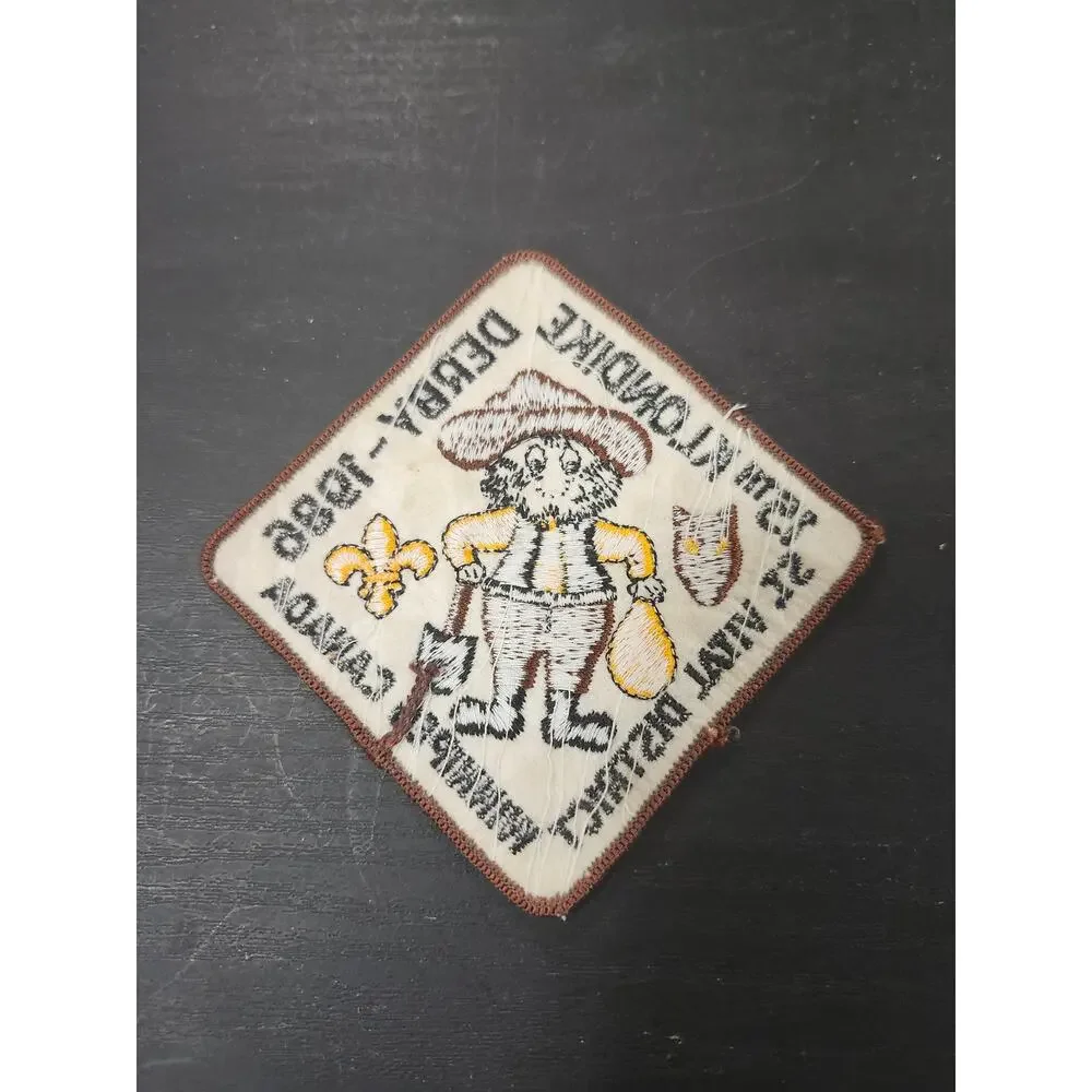 1986 Klondike Derby Patch St Vital District Scout Winnipeg Canada BSA Gold Miner